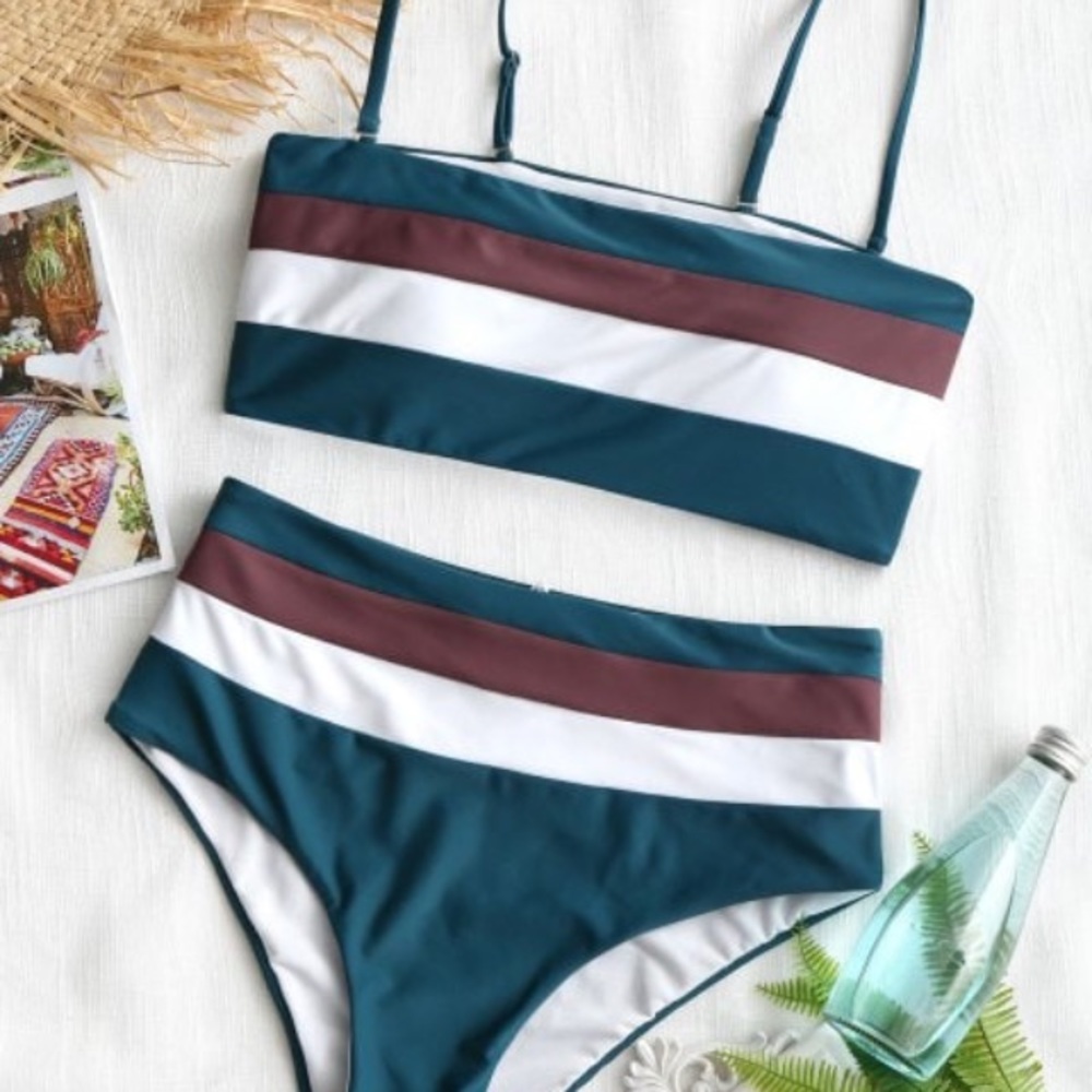 Zaful cami striped high waisted